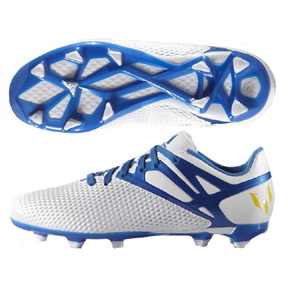 adidas Youth Lionel Messi 15.3 TRX FG Soccer Shoes (White/Blue)