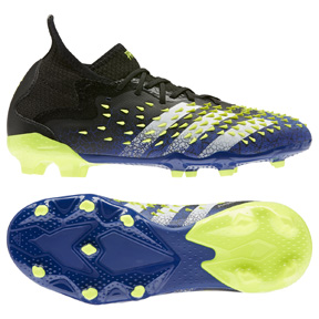 adidas Youth  Predator  Freak.1 FG Soccer Shoes (Black/White/Yellow)