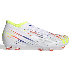 adidas  Predator  Edge.2 FG Soccer Shoes (White/Yellow/Pop Blue)