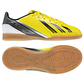 adidas Youth F5 Indoor Soccer Shoes (Vivid Yellow/Black)