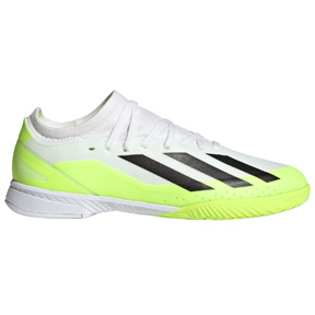 adidas Youth  X CrazyFast.3 Indoor Shoes (White/Black/Lemon)