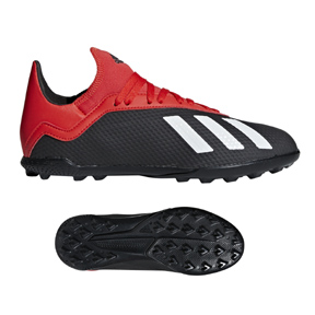 adidas Youth X Tango 18.3 Turf Soccer Shoes (Black/Red/White)