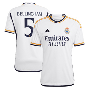 adidas   Real Madrid  Bellingham #5 Soccer Jersey (Home 23/24)