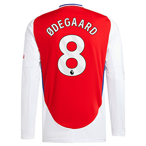 adidas  Arsenal Odegaard #8 Long Sleeve Soccer Jersey (Home 24/25)