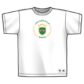 World Cup 2006 adidas Brazil Circle Soccer Tee (White)