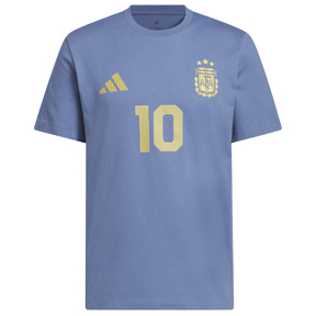 adidas  Argentina Lionel Messi #10 Soccer Tee (Blue/Gold)