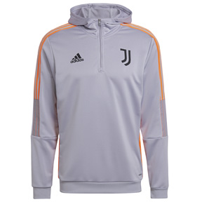adidas Juventus Tiro 21 Soccer Hoody (Glory Grey/Golden Orange)