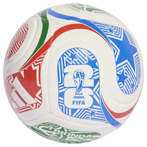 adidas   Trionda World Cup 2026 Club Soccer Ball (White/Blue/Red)