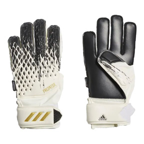 adidas Youth Predator 20 Match Fingersave Goalie Glove (White/Black)