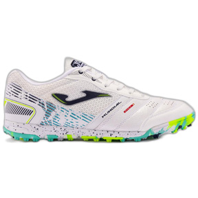 Joma  Mundial 2402 Turf Soccer Shoes (White/Neon Yellow/Blue)