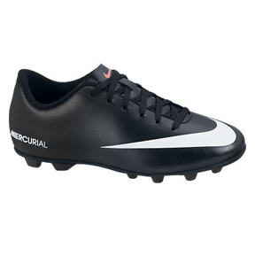 Nike Youth Mercurial Vortex FG-R Soccer Shoes (Black/White)