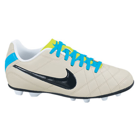 Nike Youth Tiempo Rio FG Soccer Shoes (Bone/Blue)