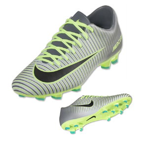 Nike Mercurial Victory  VI FG Soccer Shoes (Platinum/Ghost Green)