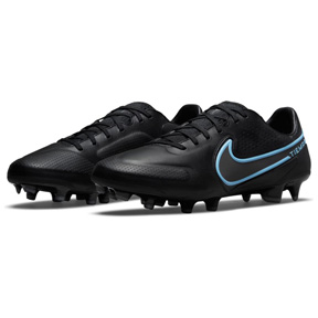 Nike  Tiempo  Legend  9 Pro FG Soccer Shoes (Black/Blue/Iron Grey)