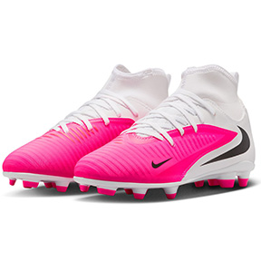 Nike Youth  Phantom 6 High Club FG Soccer Shoes (White/Blue)