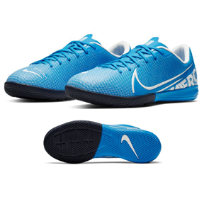 Nike Youth Vapor 13 Academy Indoor Soccer Shoes (Blue Hero)