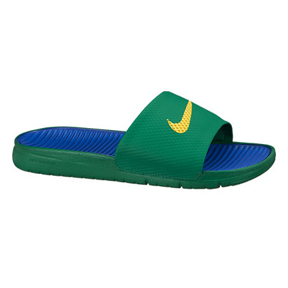 Nike Benassi SolarSoft Soccer Sandal / Slide (Pine Green/Royal)