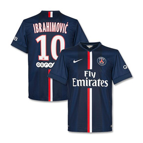 Nike PSG Ibrahimovic 10 Soccer Jersey Home 2014 15 SoccerEvolution