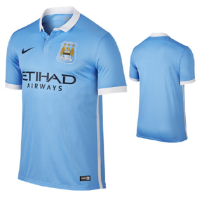 Nike Youth Manchester City Soccer Jersey (Home 15/16)
