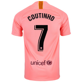 Nike Youth Barcelona Coutinho #7 Soccer Jersey (Alternate 18/19)