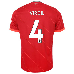    Nike  Liverpool   Virgil Van Dijk #4 Soccer Jersey (Home 21/22)