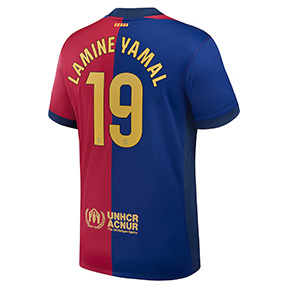 Nike Youth  Barcelona   Lamine Yamal #19  Soccer Jersey (Home 24/25)