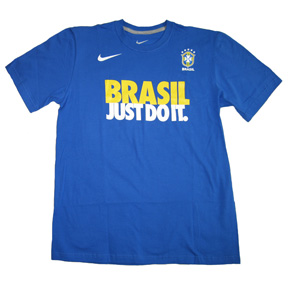 Nike Brazil Just Do It Soccer Tee (Royal Blue)