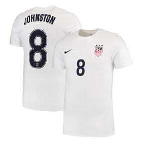 Nike Womens USA Julie Johnston #8 Soccer Tee (White)