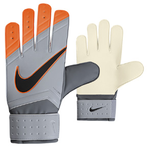 Nike GK Match Soccer Goalie Glove (Wolf Grey/Orange)