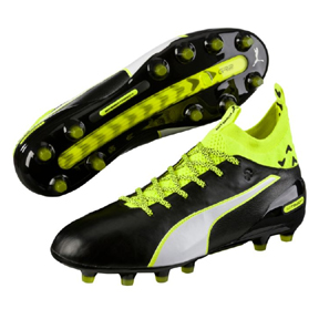 Puma evoTOUCH  1 FG Soccer Shoes (Black/Safety Yellow)