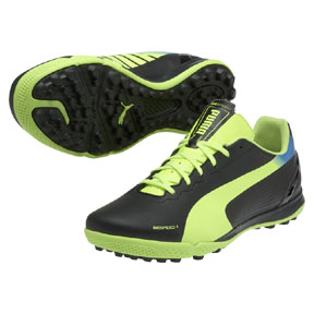 Puma evoSpeed 4.2 Turf Soccer Shoes (Black/Fluo Yellow)
