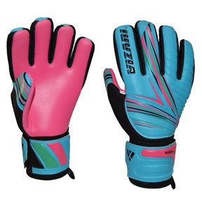 Vizari Womens Pro Grip FP Soccer Goalie Glove (Blue/Pink)