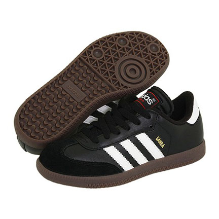 adidas Youth Samba Classic Indoor Soccer Shoes (Black/White) @ SoccerEvolution