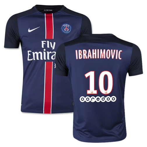 Nike PSG Zlatan Ibrahimovic #10 Soccer Jersey (Home 2015/16