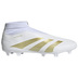 adidas  Predator  24 League Hi Laceless LL FG (White/Gold Metallic)