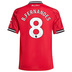 adidas Youth Manchester United Fernandes #8 Soccer Jersey (Home 25/26)
