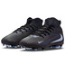 Nike Youth Phantom 6 High Club FG Soccer Shoes (Black/Ice Blue)