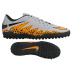 Nike HyperVenom Phelon II Turf Soccer Shoes (Wolf Grey/Orange)
