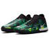 Nike  Phantom GT2 Academy DF SW Turf Soccer Shoes (Black/Green)
