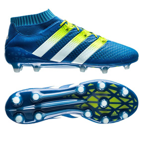 adidas ACE  16.1 Primeknit FG Soccer Shoes (Blue/Green)