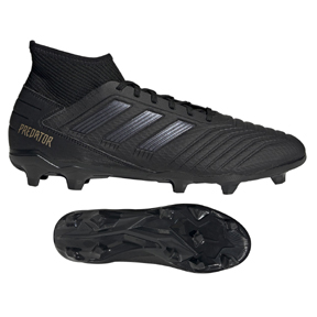 adidas Predator 19.3 FG Soccer Shoes (Core Black/Gold Metallic ...