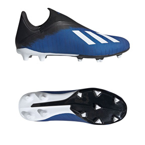 adidas X 19.3 Laceless LL FG Soccer Shoes (Royal Blue/Cloud White)