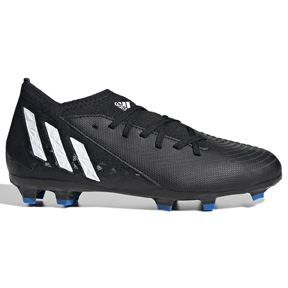 adidas Youth  Predator  Edge.3 FG Soccer Shoes (Black/White/Blue)