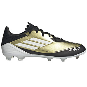 adidas Lionel Messi   F50 League FG Soccer Shoes (White/Gold)