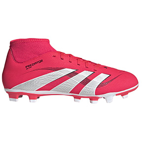 adidas  Predator Club Sock Firm Ground Soccer Shoes (Red/White)