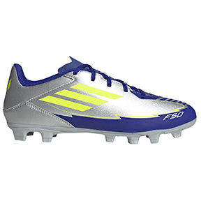 adidas  Messi F50 Club FG Soccer Shoes (Silver/Yellow/Blue)