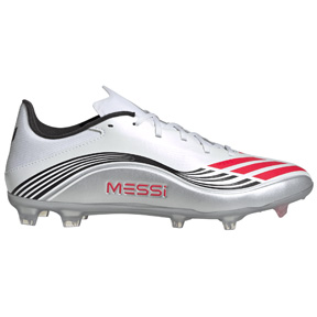 adidas   Messi  F50  League FG Soccer Shoes (White/Lucid Red)