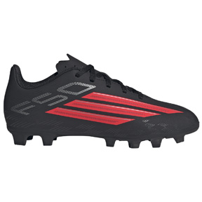 adidas Youth  F50 Club FG Soccer Shoes (Black/Lucid Red)