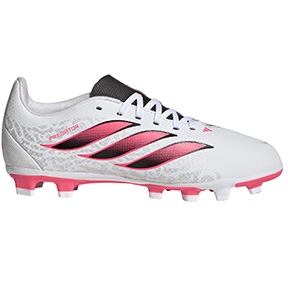 adidas Youth  Predator  Club FG Soccer Shoes (White/Solar Turbo)