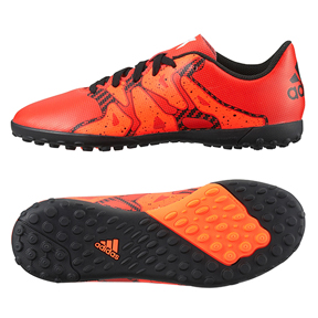 adidas Youth X 15.4 Turf Soccer Shoes (Solar Orange)